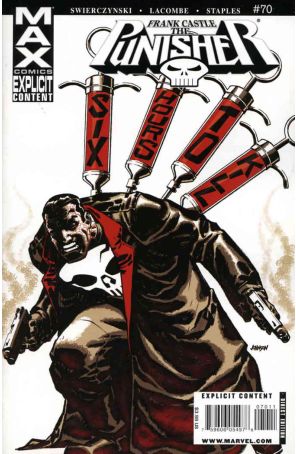 Punisher: Frank Castle Max 70 published by Marvel with cover art by Dave Johnson