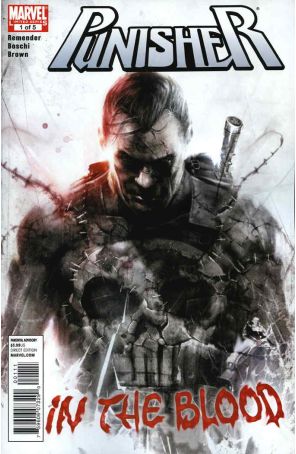 Punisher: In the Blood 1 published by Marvel with cover art by Francesco Francavilla