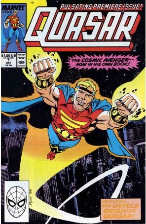Quasar 1 published by Marvel with cover art by Paul Ryan