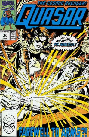 Quasar 10 published by Marvel with cover art by Mike Manley