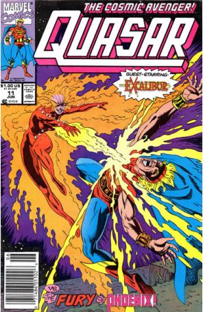 Quasar 11 (Newsstand) published by Marvel with cover art by Mike Manley