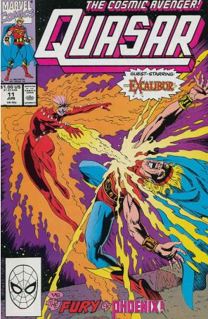 Quasar 11 published by Marvel with cover art by Mike Manley
