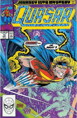 Quasar 14 published by Marvel with cover art by Todd McFarlane