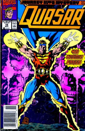 Quasar 16 (Newsstand) published by Marvel with cover art by Steve Lightle