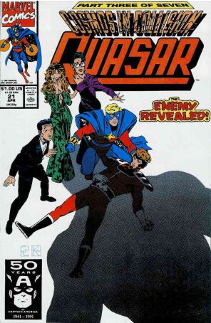 Quasar 21 published by Marvel with cover art by Greg Capullo