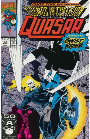 Quasar 23 published by Marvel with cover art by Greg Capullo