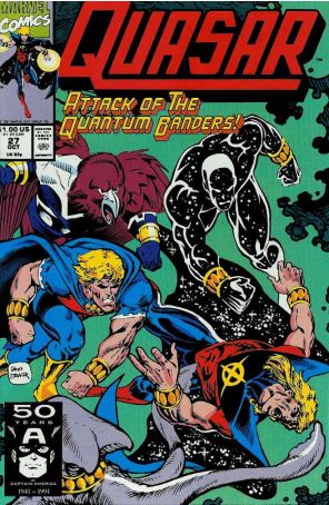 Quasar 27 published by Marvel with cover art by Dave Hoover