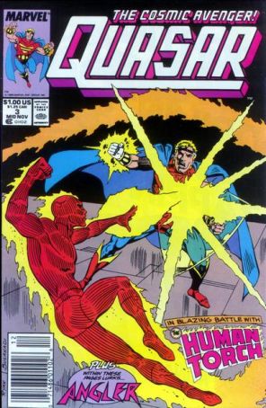 Quasar 3 (Newsstand) published by Marvel with cover art by Paul Ryan