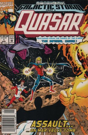 Quasar 32 (Newsstand) published by Marvel with cover art by Greg Capullo