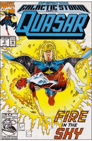 Quasar 34A published by Marvel with cover art by Greg Capullo