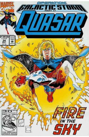 Quasar 34 published by Marvel with cover art by Greg Capullo