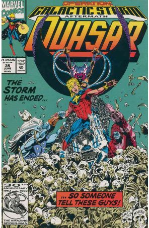 Quasar 35 published by Marvel with cover art by Greg Capullo