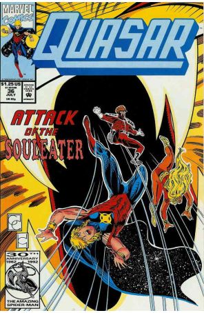 Quasar 36 published by Marvel with cover art by Greg Capullo