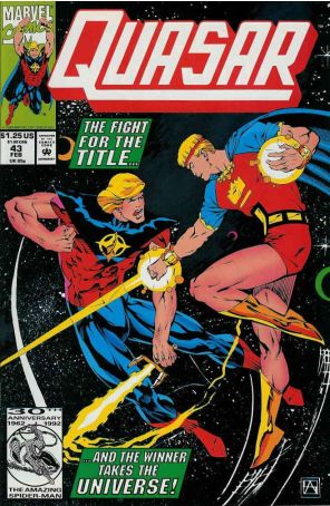 Quasar 43 published by Marvel with cover art by Andy Smith