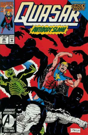 Quasar 46 published by Marvel with cover art by Andy Smith