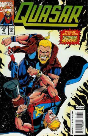 Quasar 48 published by Marvel with cover art by Andy Smith