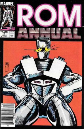 ROM (Canadian Edition) Annual 2 published by Marvel with cover art by Bill Sienkiewicz