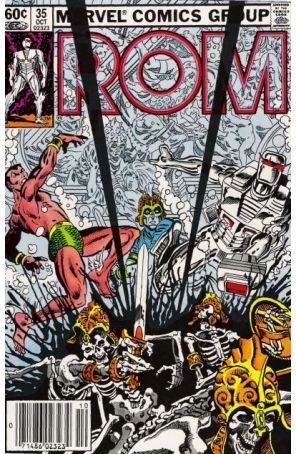 Rom 35 (Newsstand) published by Marvel with cover art by Ed Hannigan