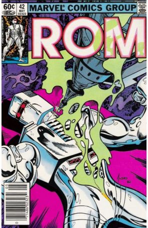 Rom 42 (Newsstand) published by Marvel with cover art by Joe Jusko