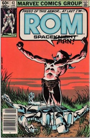 Rom 43 (Newsstand) published by Marvel with cover art by Ian Akin and Brian Garvey