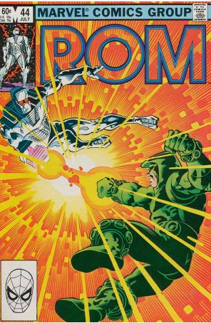 Rom 44 published by Marvel with cover art by Ian Akin and Brian Garvey