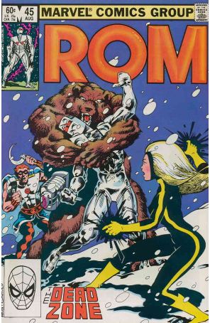 Rom 45 published by Marvel with cover art by Ian Akin and Brian Garvey