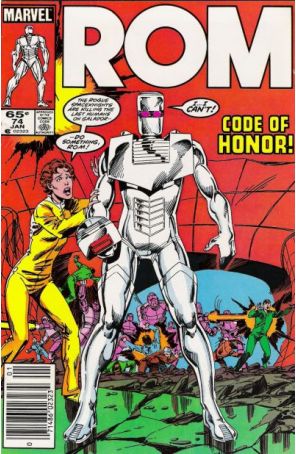Rom 74 (Newsstand) published by Marvel with cover art by John Byrne