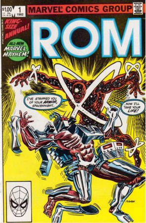 ROM Annual 1 published by Marvel with cover art by Al Milgrom