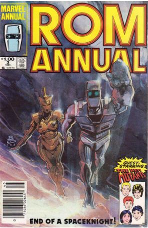 Rom Annual 3 (Newsstand) published by Marvel with cover art by Bill Sienkiewicz