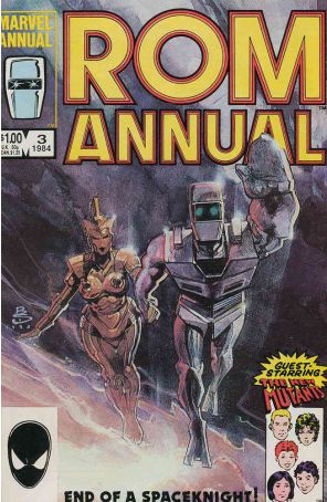 Rom Annual 3 published by Marvel with cover art by Bill Sienkiewicz