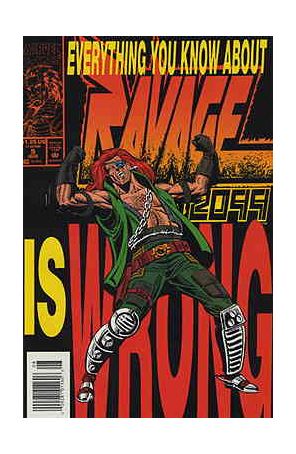 Ravage 2099 9 (Newsstand) published by Marvel with cover art by Jose Delbo