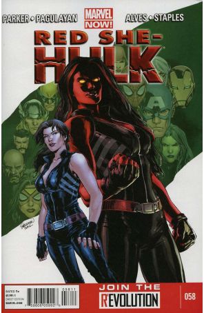 Red She-Hulk 58 published by Marvel with cover art by Carlo Pagulayan