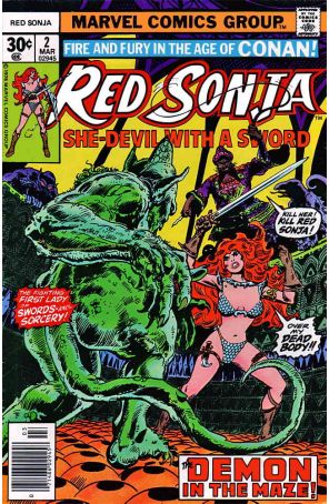 Red Sonja (Vol. 1) 2 published by Marvel with cover art by Frank Thorne