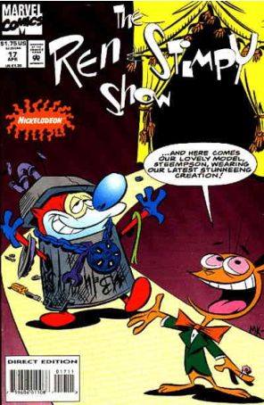 Ren And Stimpy Show 17 published by Marvel with cover art by Mike Kazaleh