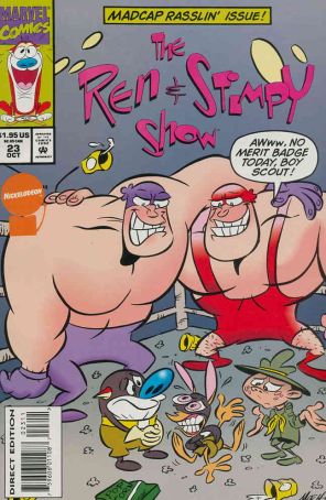 Ren And Stimpy Show 23 published by Marvel with cover art by Ken Mitchroney