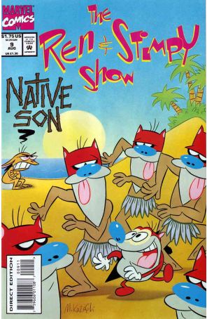 Ren And Stimpy Show 9 published by Marvel with cover art by Mike Kazaleh