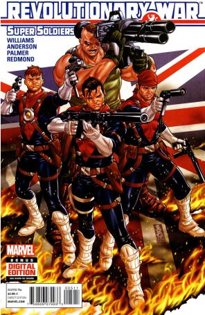 Revolutionary War: Supersoldiers 1 published by Marvel with cover art by Mark Brooks
