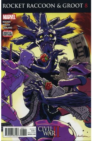 Rocket Raccoon And Groot 8 published by Marvel with cover art by David Lopez