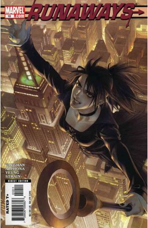 Runaways (2nd Series) 10 published by Marvel with cover art by Jo Chen