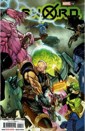 S.W.O.R.D. (2nd Series) 11 published by Marvel with cover art by Stefano Caselli