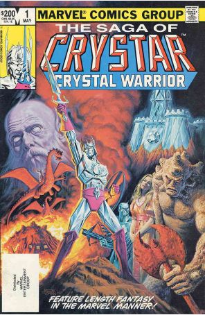 Saga of Crystar, The Crystal Warrior 1 published by Marvel with cover art by Bob Larkin