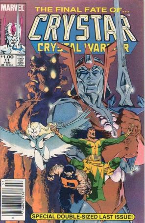 Saga of Crystar, the Crystal Warrior 11 (Newsstand) published by Marvel with cover art by Michael Golden