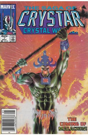 Saga of Crystar, the Crystal Warrior 7 (Newsstand) published by Marvel with cover art by Michael Golden