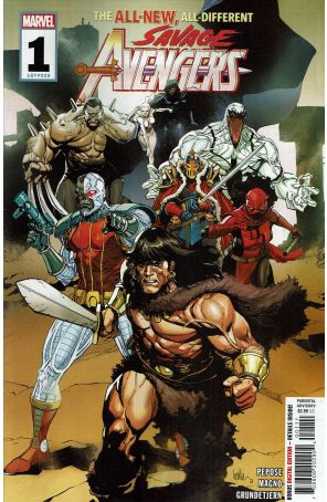 Savage Avengers (2nd Series) 1 published by Marvel with cover art by Leinil Francis Yu