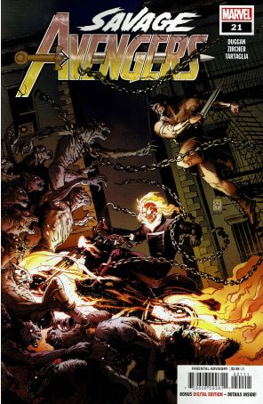 Savage Avengers 21 published by Marvel with cover art by Valerio Giangiordano