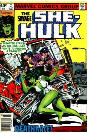 The Savage She-Hulk 2 (Newsstand) published by Marvel with cover art by John Buscema