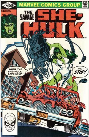 The Savage She-Hulk 20 published by Marvel with cover art by Mike Vosburg