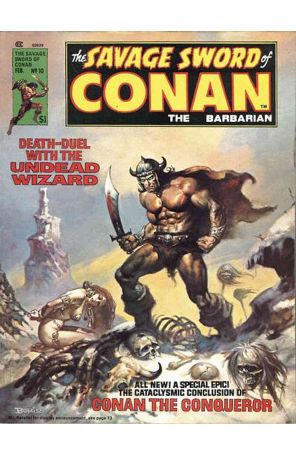 Savage Sword of Conan 10 published by Marvel with cover art by Boris Vallejo