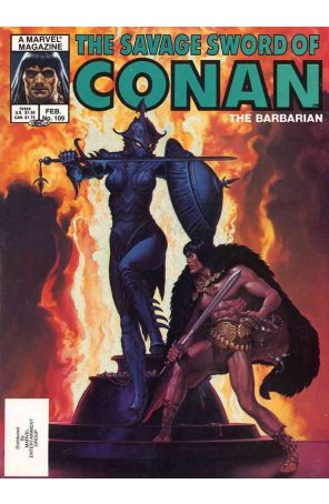 Savage Sword of Conan 109 published by Marvel with cover art by Steve Hickman