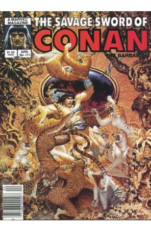 Savage Sword of Conan 111 (Newsstand) published by Marvel with cover art by Steve Hickman